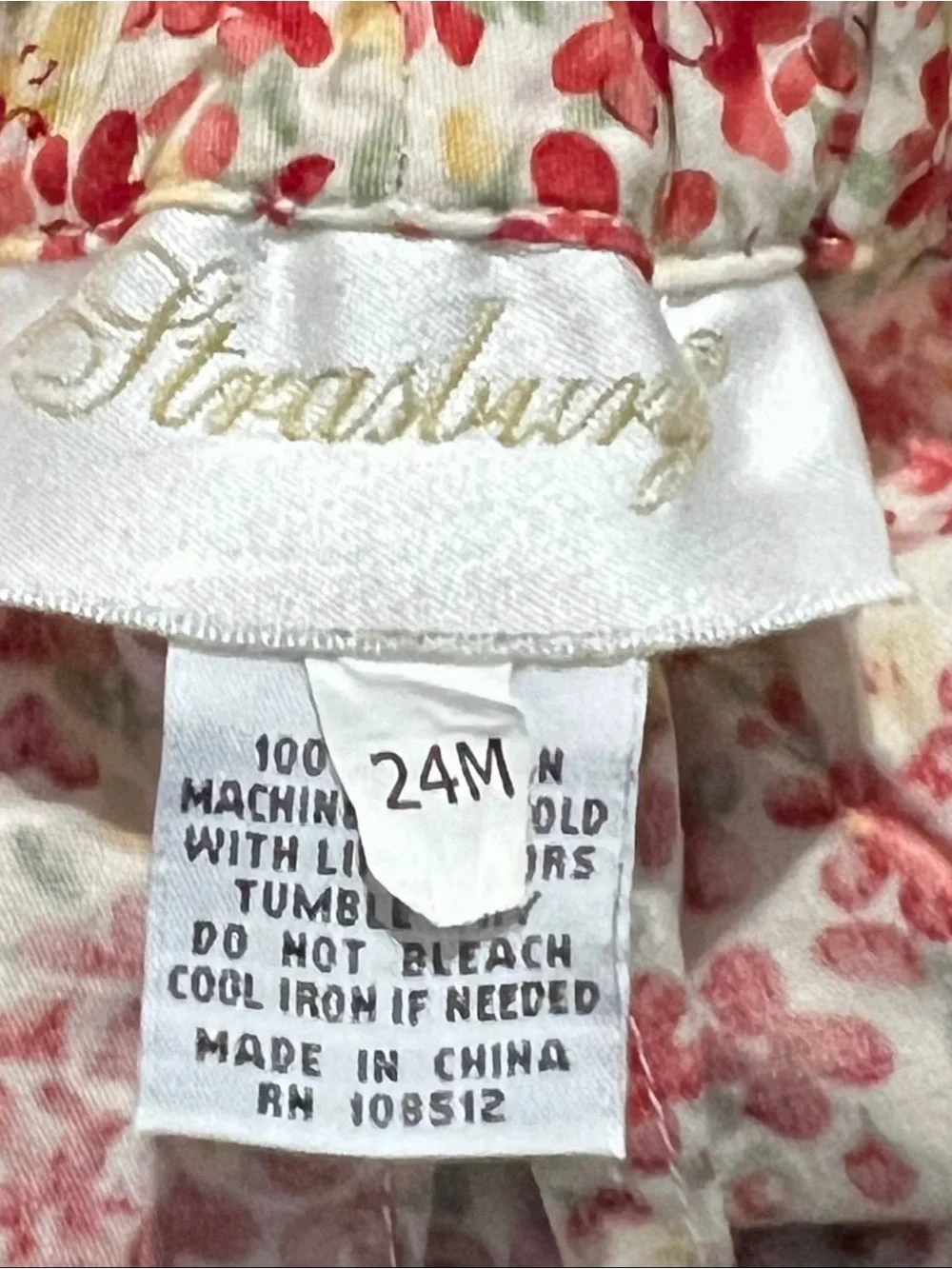 Vintage Strasburg Children Floral Ruffle Pants 24M